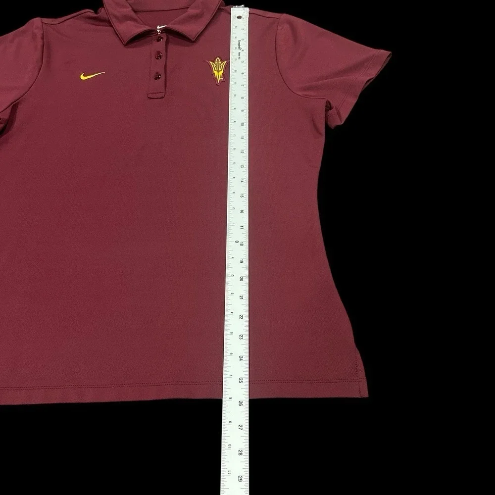 Arizona State Sun Devils Large Red Nike Polo Golf Shirt Short Sleeve Dri-Fit XL
